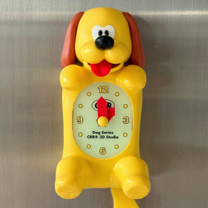 ※予約販売【CRR】Shaketail Out the Tongue Mini Wall Clock（Yellow Dog）