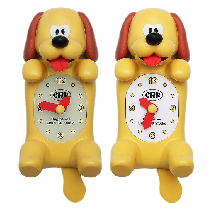 ※予約販売【CRR】Shaketail Out the Tongue Mini Wall Clock（Yellow Dog）
