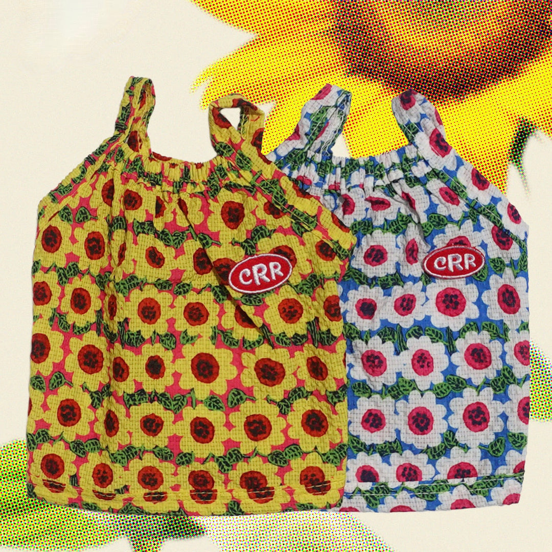 ※予約販売【CRR】Flower Pop Strap Top（Yellow）
