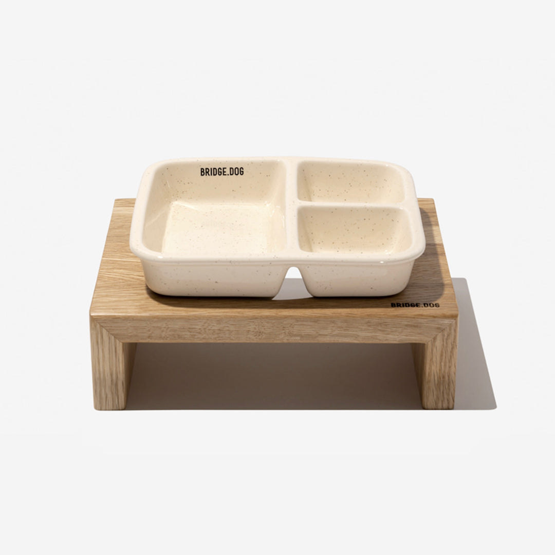 ※予約販売【BRIDGE.DOG】FOOD PLATE（CREAM）