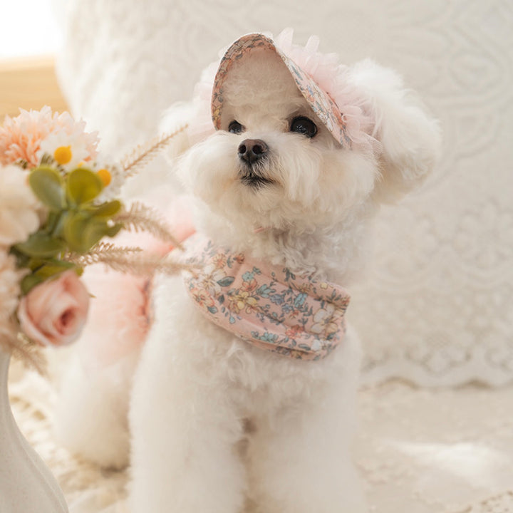 ※予約販売【Bailey】Evelyn Flower Harness - Leash set（Khaki）｜犬用ハーネス