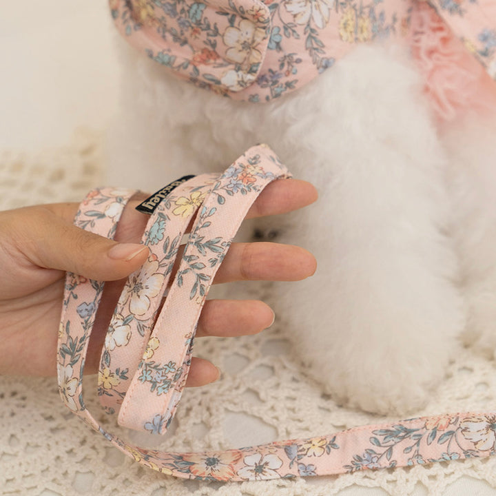 ※予約販売【Bailey】Evelyn Flower Harness - Leash set（Khaki）｜犬用ハーネス
