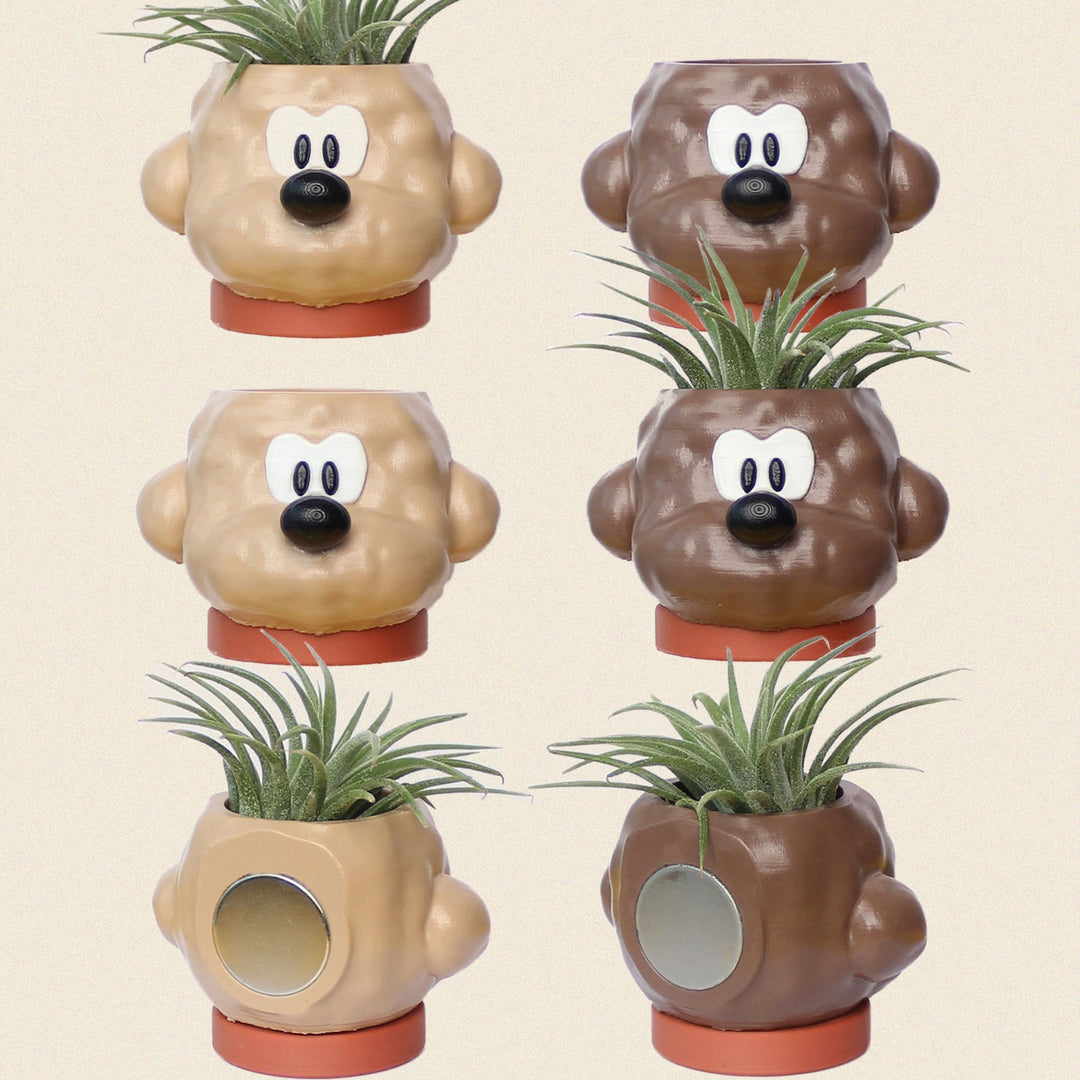 ※予約販売【CRR】Dog Magnet Pot（Brown Poodle）