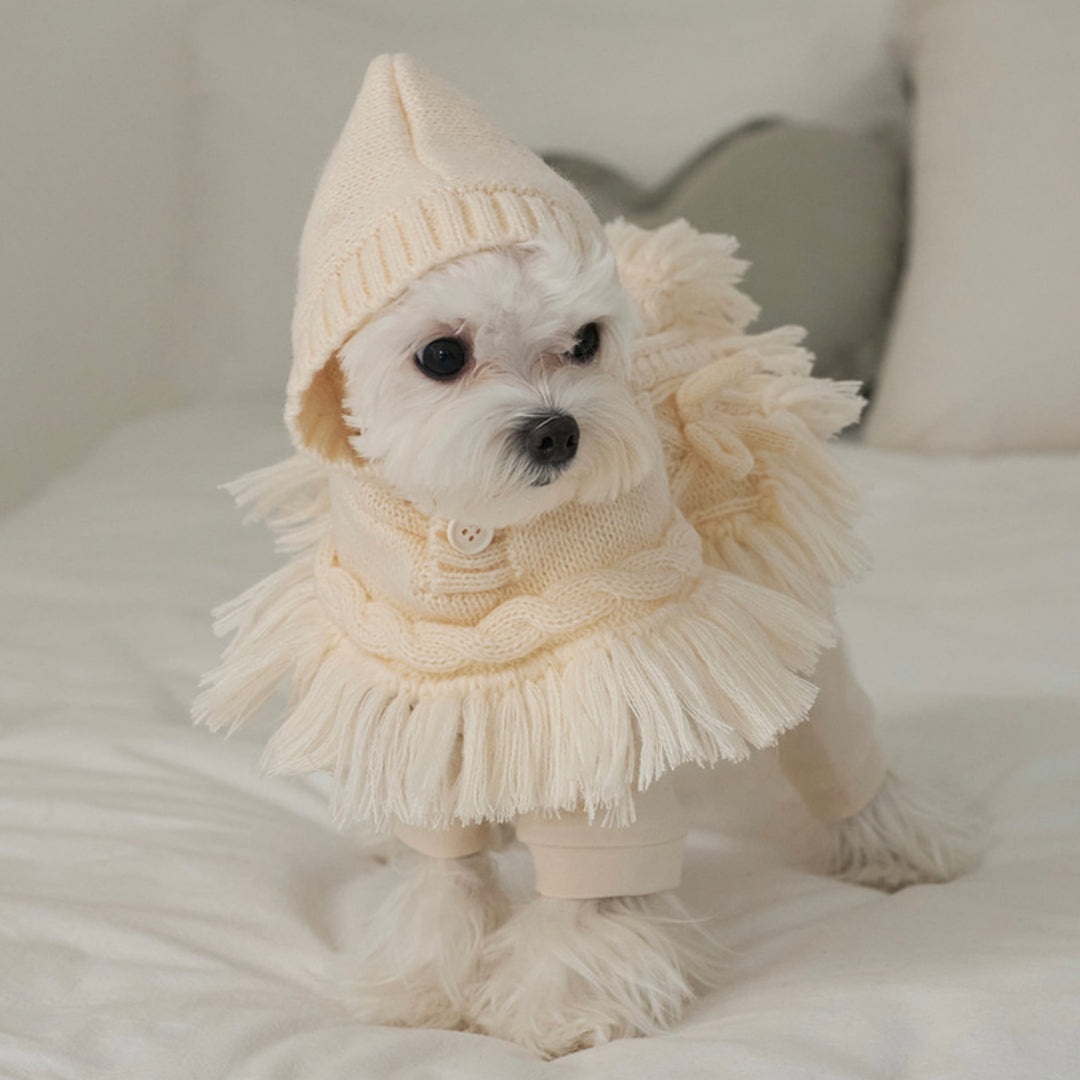 ※予約販売【Bailey】Breeze Knit Poncho（Ivory）