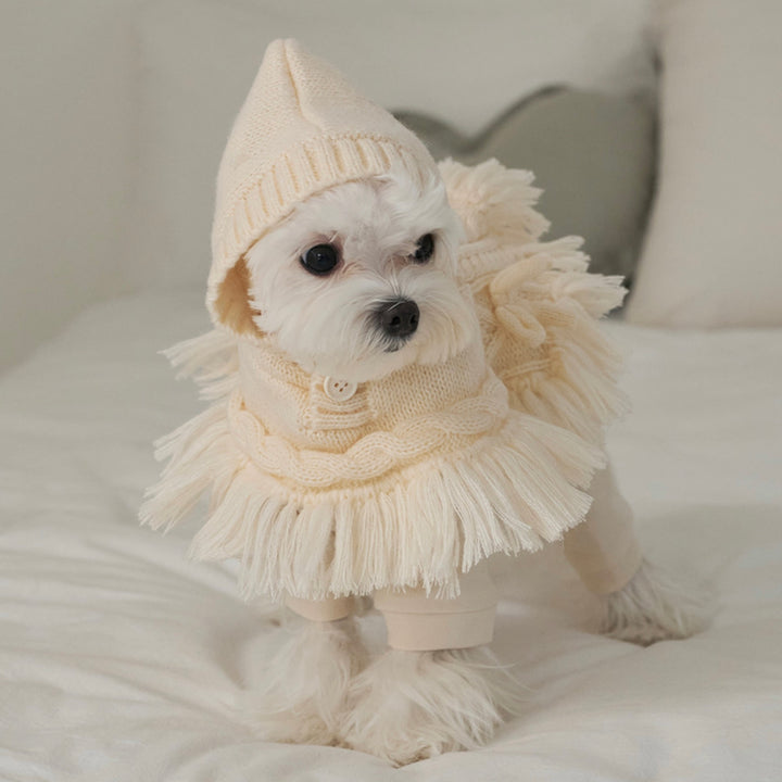 ※予約販売【Bailey】Breeze Knit Poncho（Ivory）