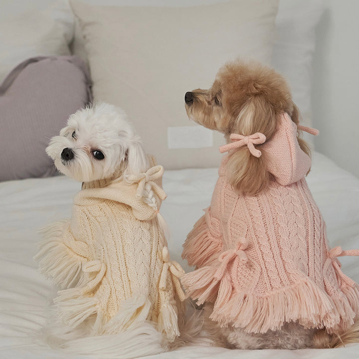 ※予約販売【Bailey】Breeze Knit Poncho（Ivory）