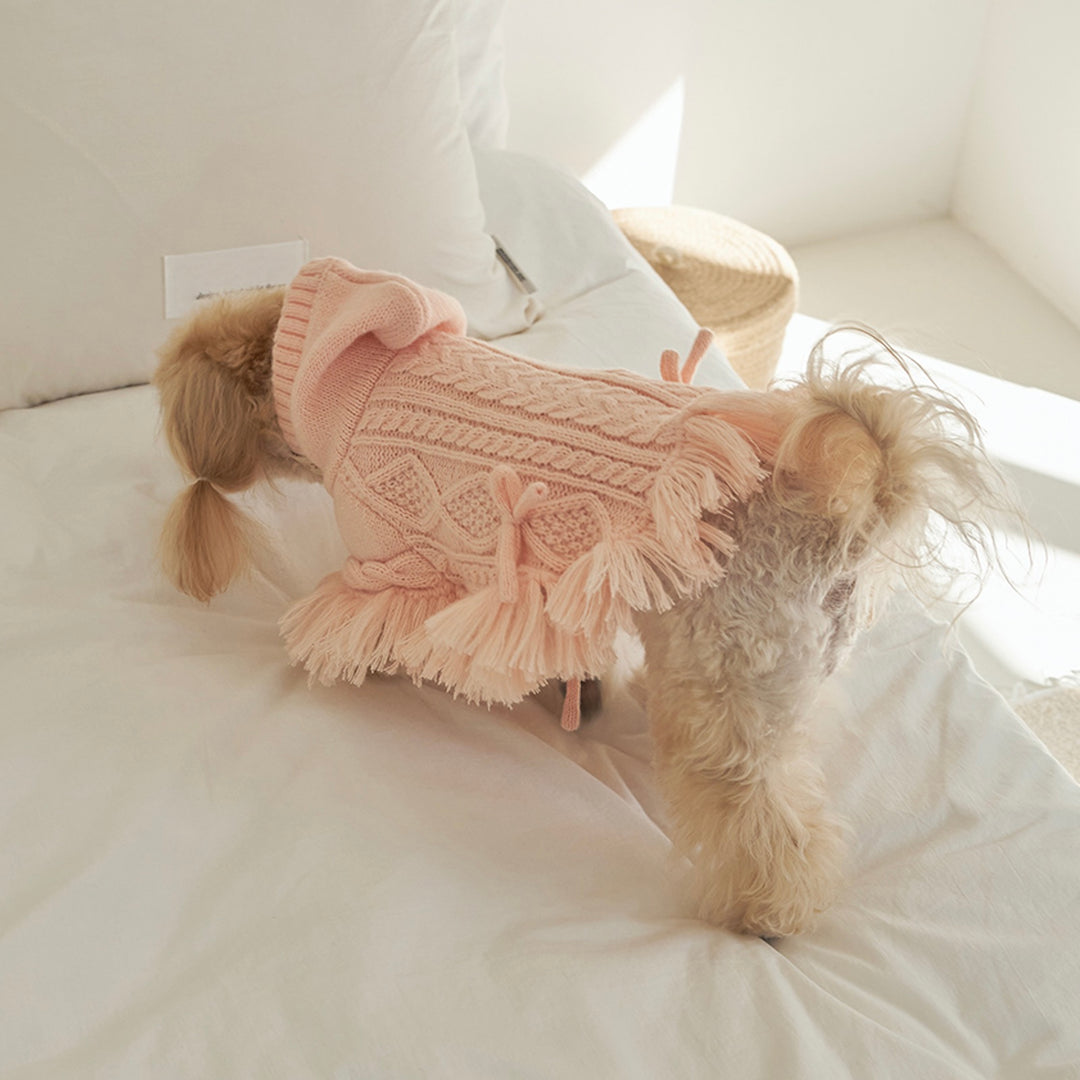 ※予約販売【Bailey】Breeze Knit Poncho（Pink）