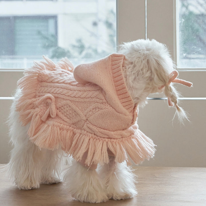 ※予約販売【Bailey】Breeze Knit Poncho（Pink）