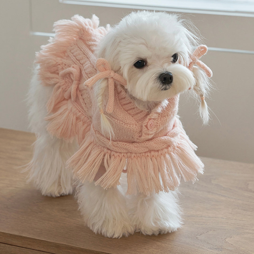 ※予約販売【Bailey】Breeze Knit Poncho（Pink）