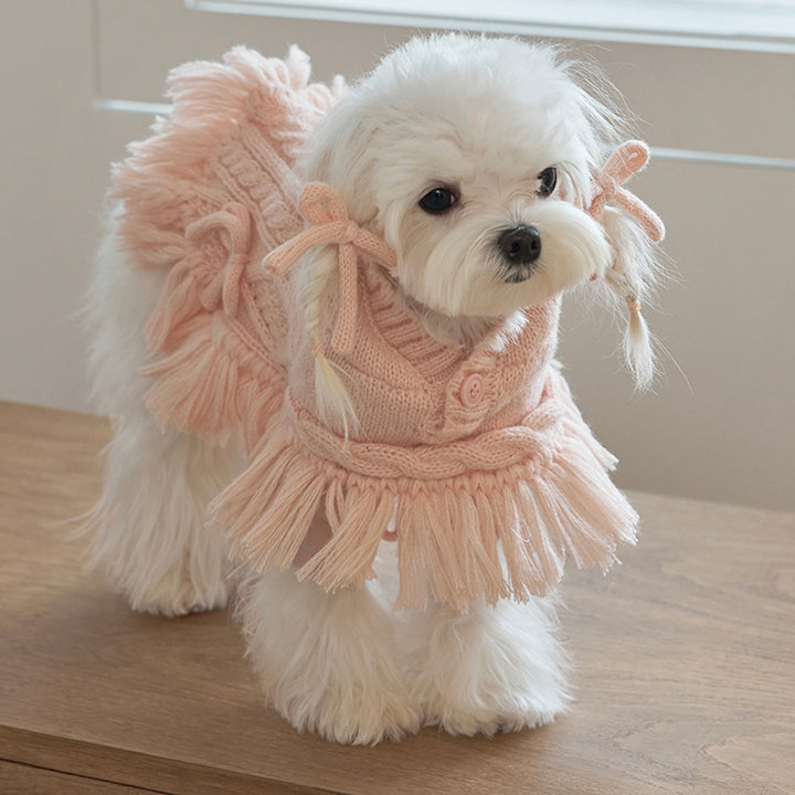※予約販売【Bailey】Breeze Knit Poncho（Pink）