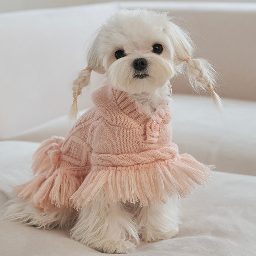 ※予約販売【Bailey】Breeze Knit Poncho（Pink）
