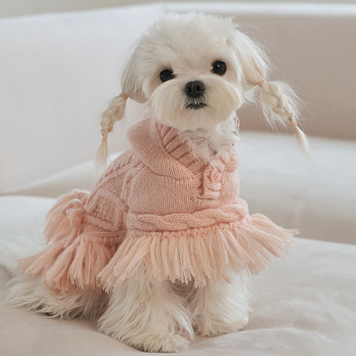 ※予約販売【Bailey】Breeze Knit Poncho（Pink）