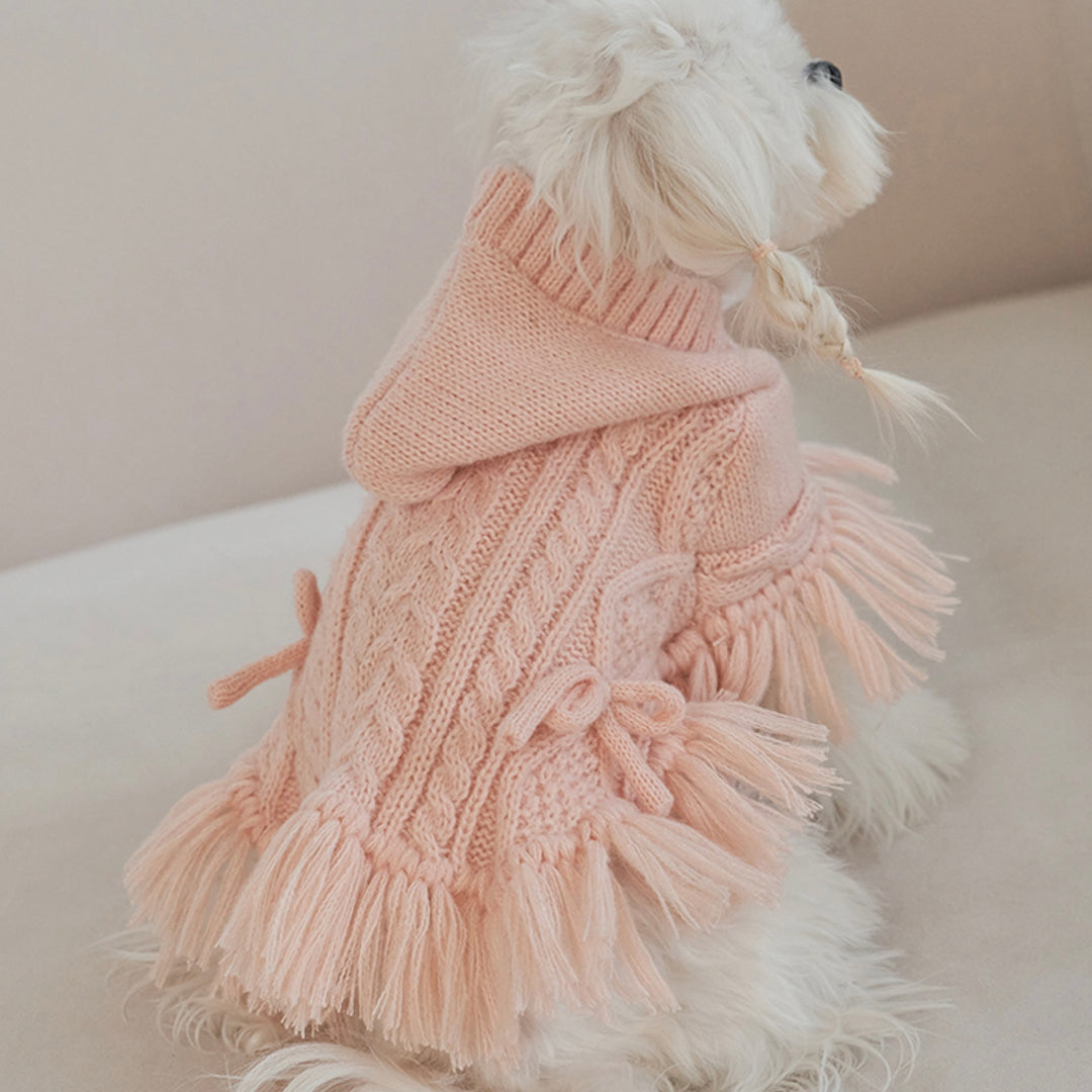 ※予約販売【Bailey】Breeze Knit Poncho（Pink）