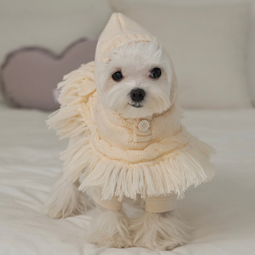 ※予約販売【Bailey】Breeze Knit Poncho（Ivory）