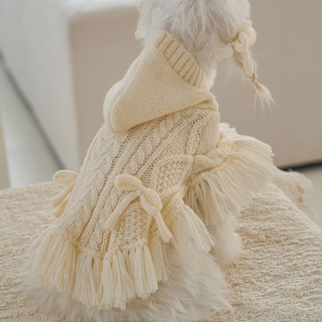 ※予約販売【Bailey】Breeze Knit Poncho（Ivory）