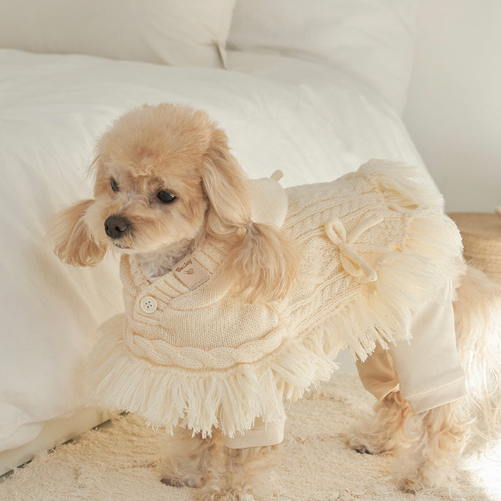 ※予約販売【Bailey】Breeze Knit Poncho（Ivory）