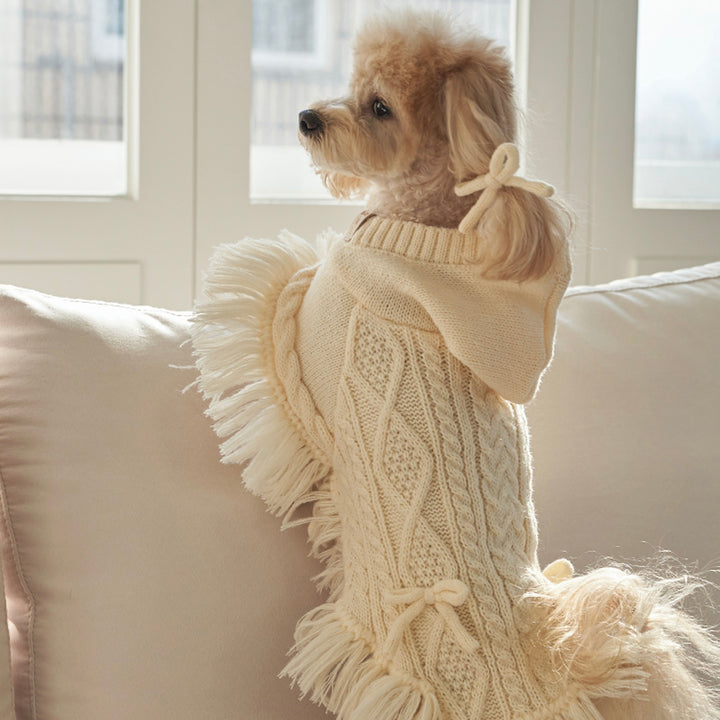 ※予約販売【Bailey】Breeze Knit Poncho（Ivory）