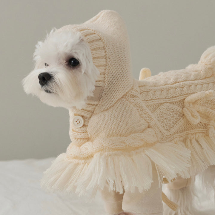 ※予約販売【Bailey】Breeze Knit Poncho（Ivory）
