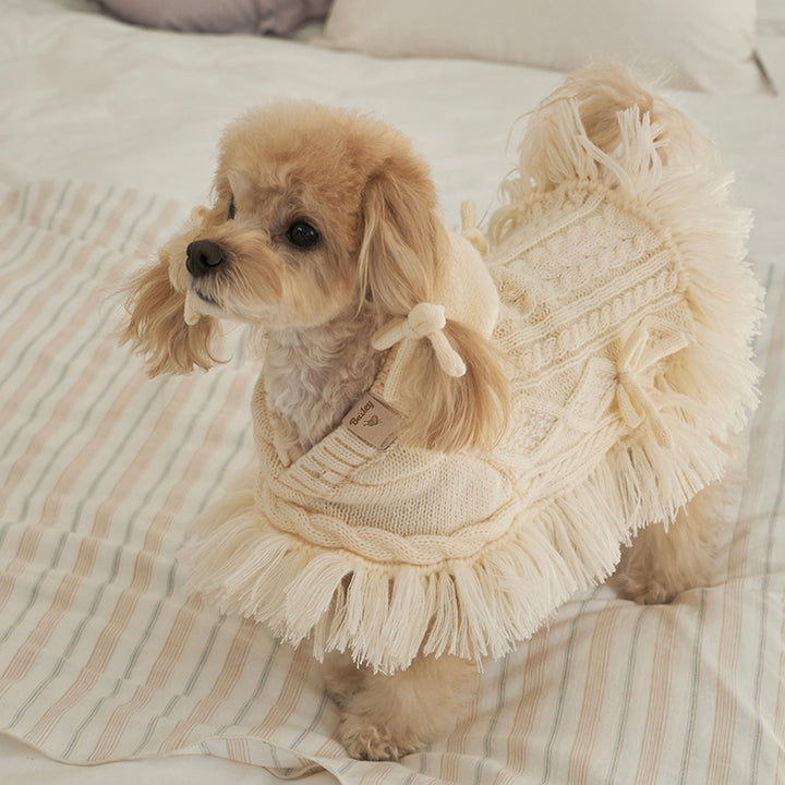 ※予約販売【Bailey】Breeze Knit Poncho（Ivory）