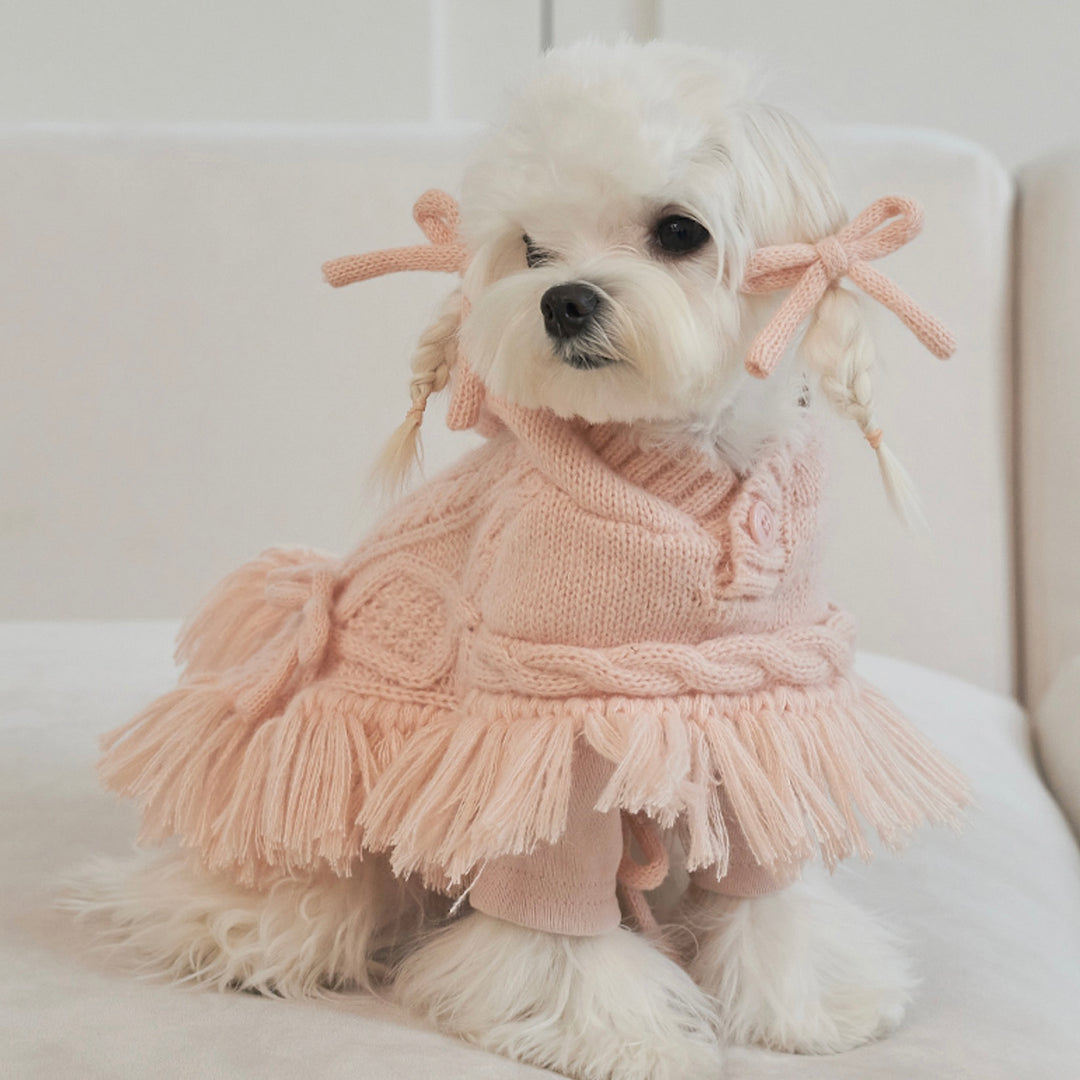 ※予約販売【Bailey】Breeze Knit Poncho（Pink）