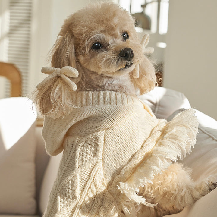 ※予約販売【Bailey】Breeze Knit Poncho（Ivory）