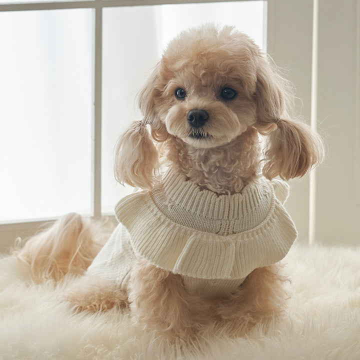 ※予約販売【Bailey】Aleey Frill Knit（Cream）
