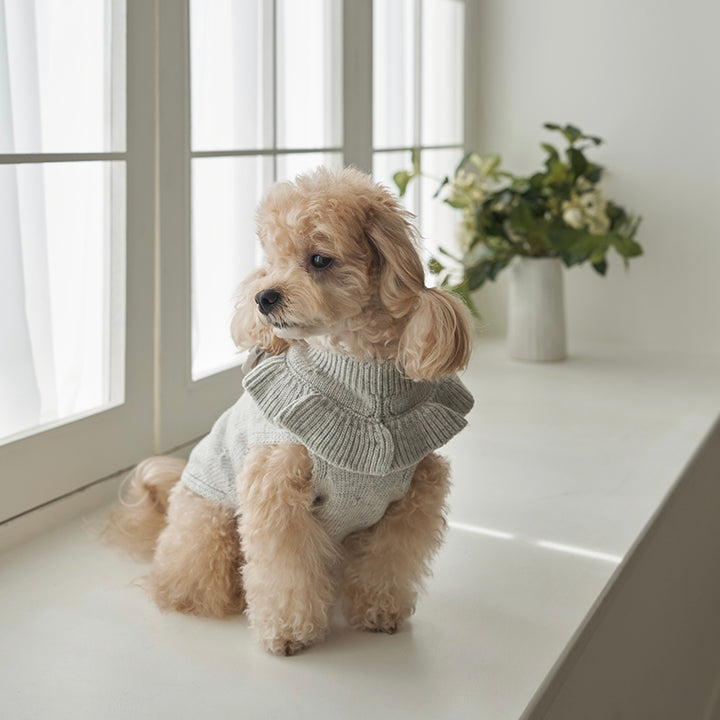 ※予約販売【Bailey】Aleey Frill Knit（Gray）