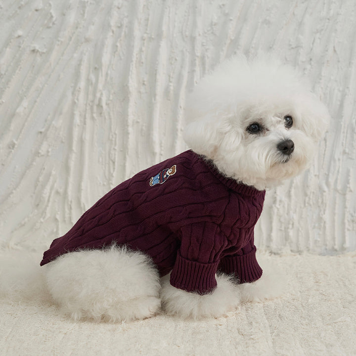 ※予約販売【Bailey】Teddy Pullover Knit（Burgundy）