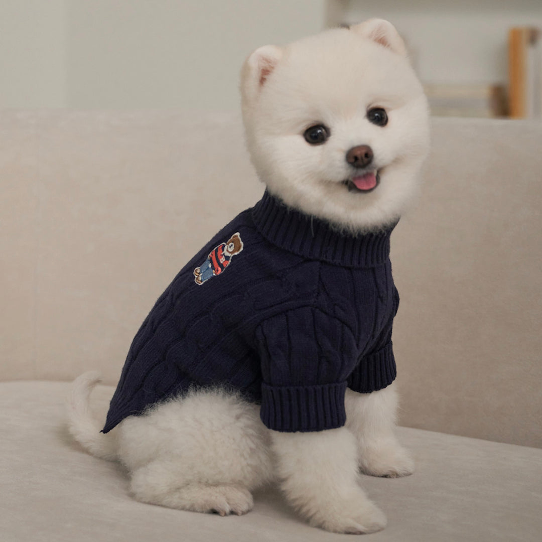 ※予約販売【Bailey】Teddy Pullover Knit（Navy）