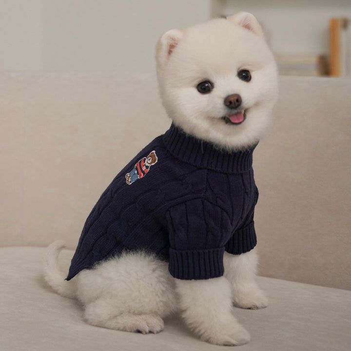 ※予約販売【Bailey】Teddy Pullover Knit（Navy）