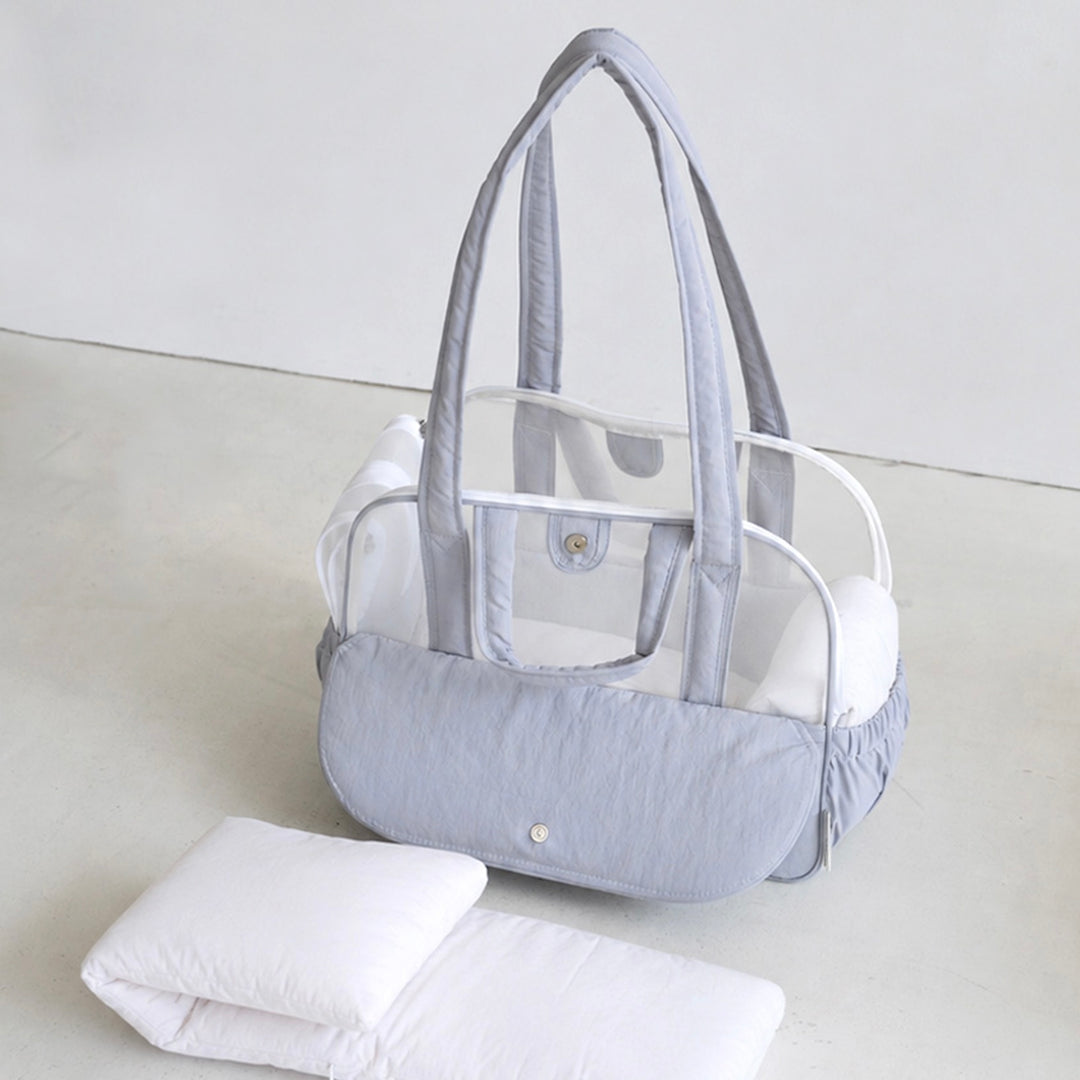 ※予約販売【a tous moments】Frou Frou Bag - Dusty Sky（Cushion + Shoulder Pad Set）｜犬用バッグ