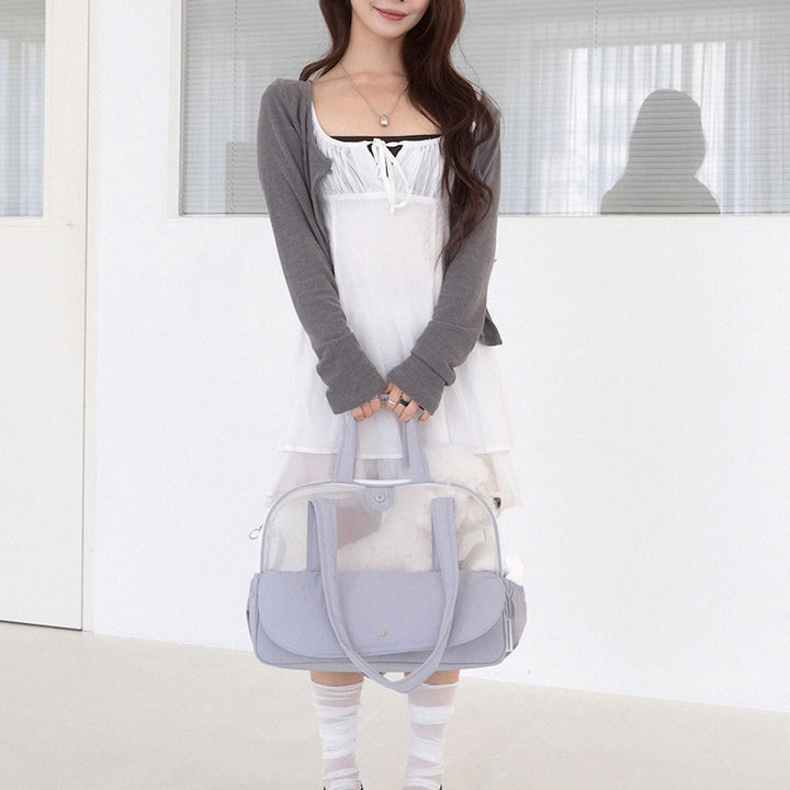 ※予約販売【a tous moments】Frou Frou Bag - Dusty Sky（Cushion + Shoulder Pad Set）｜犬用バッグ