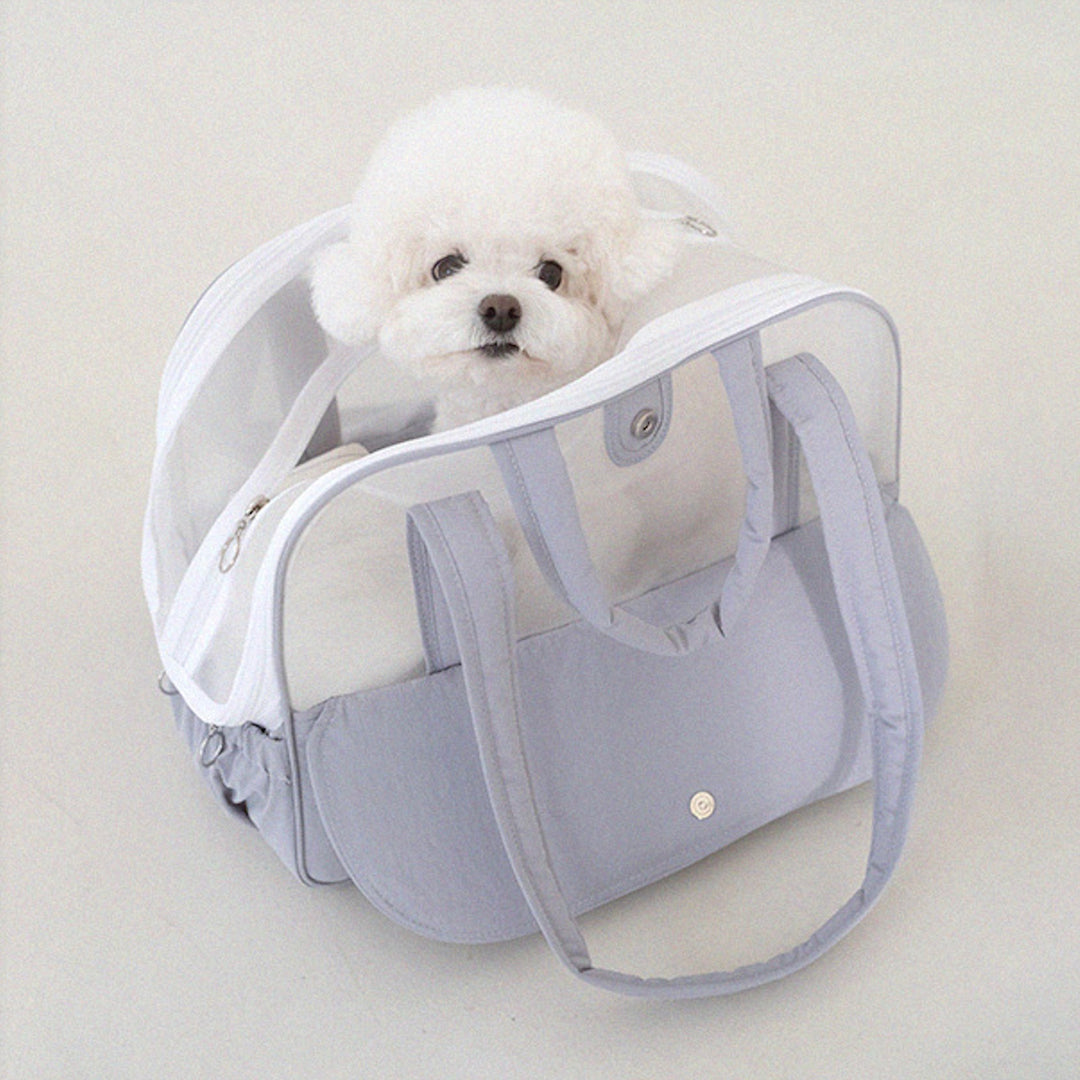 ※予約販売【a tous moments】Frou Frou Bag - Dusty Sky（Cushion + Shoulder Pad Set）｜犬用バッグ