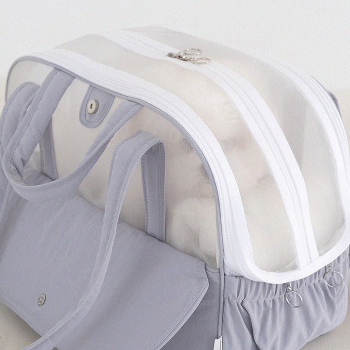 ※予約販売【a tous moments】Frou Frou Bag - Dusty Sky（Cushion + Shoulder Pad Set）｜犬用バッグ