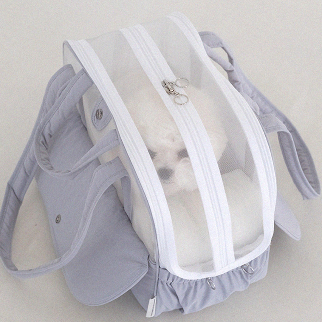 ※予約販売【a tous moments】Frou Frou Bag - Dusty Sky（Cushion + Shoulder Pad Set）｜犬用バッグ