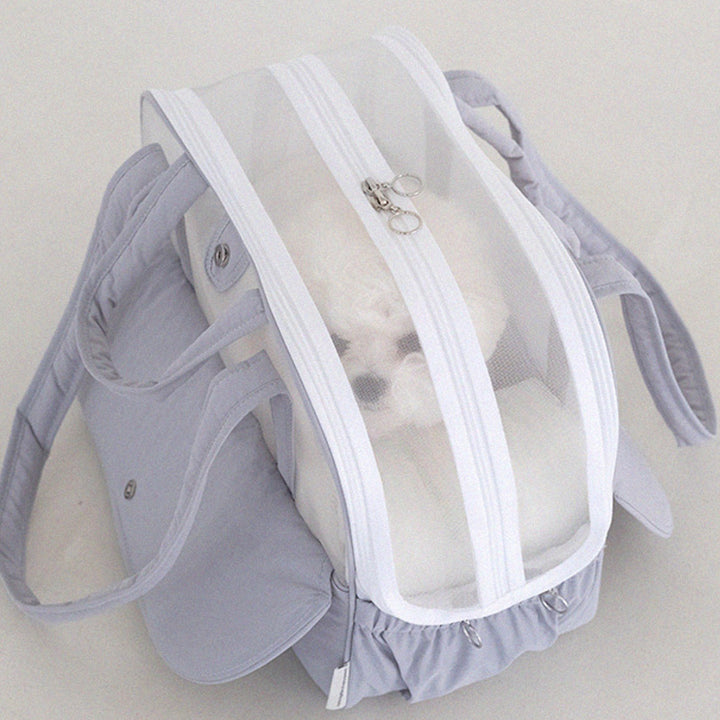 ※予約販売【a tous moments】Frou Frou Bag - Dusty Sky（Cushion + Shoulder Pad Set）｜犬用バッグ