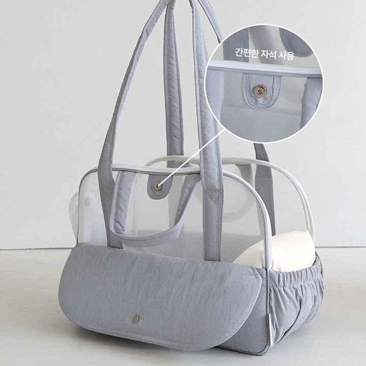 ※予約販売【a tous moments】Frou Frou Bag - Dusty Sky（Cushion + Shoulder Pad Set）｜犬用バッグ