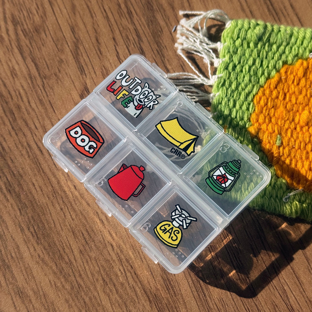 ※予約販売【CRR】6 compartment square pill case camping