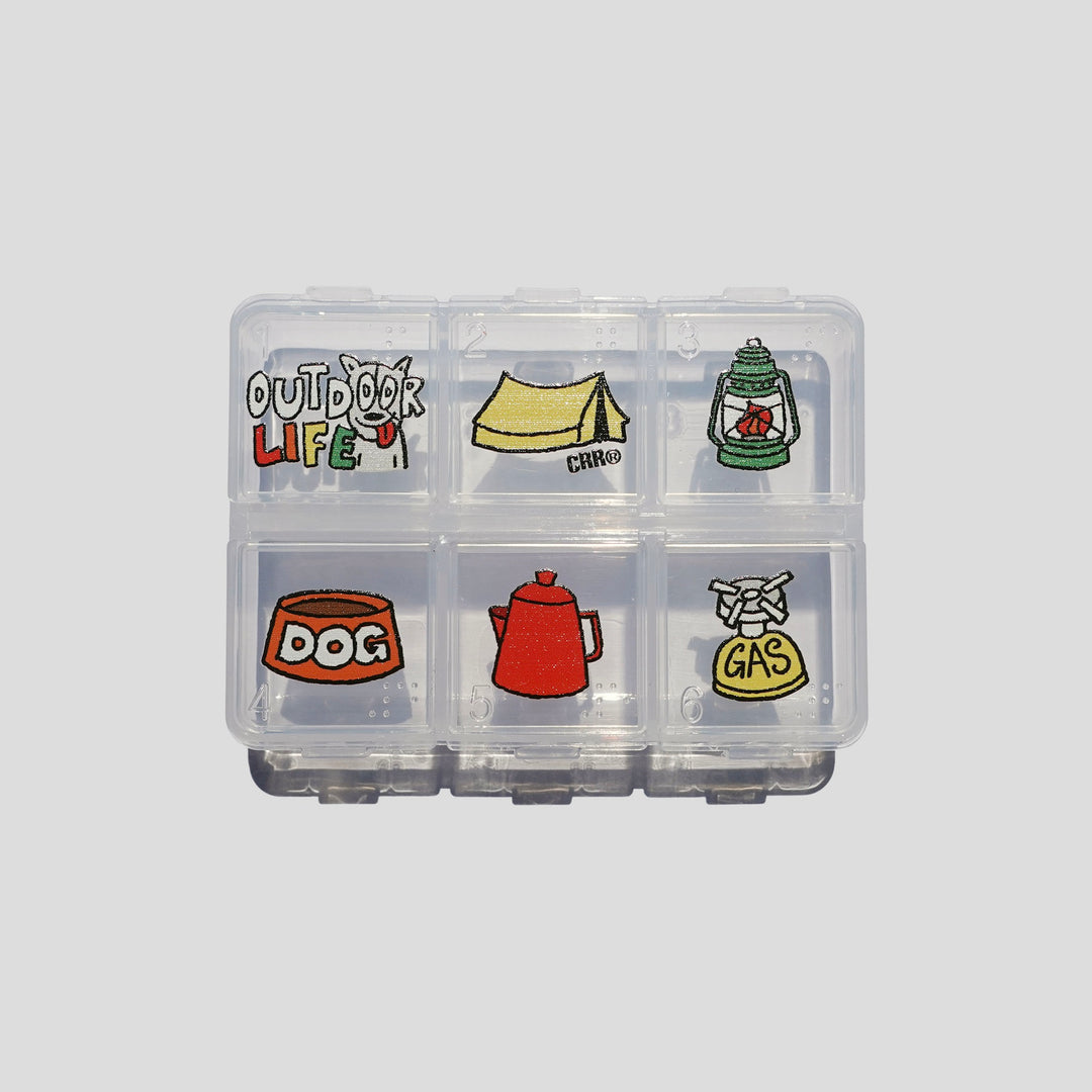 ※予約販売【CRR】6 compartment square pill case camping