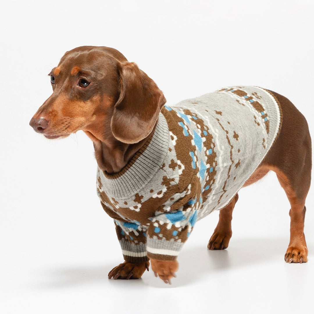 即納【andblank】andblank × URAGO Jaquard Nordic Knit（Gray）