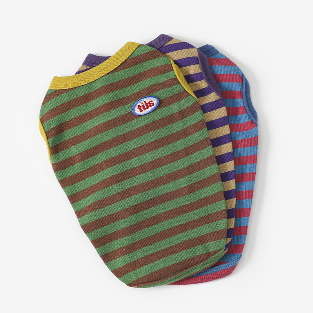 ※予約販売【TUSTUS】Ribbed Stripe Sleeveless（Violet）