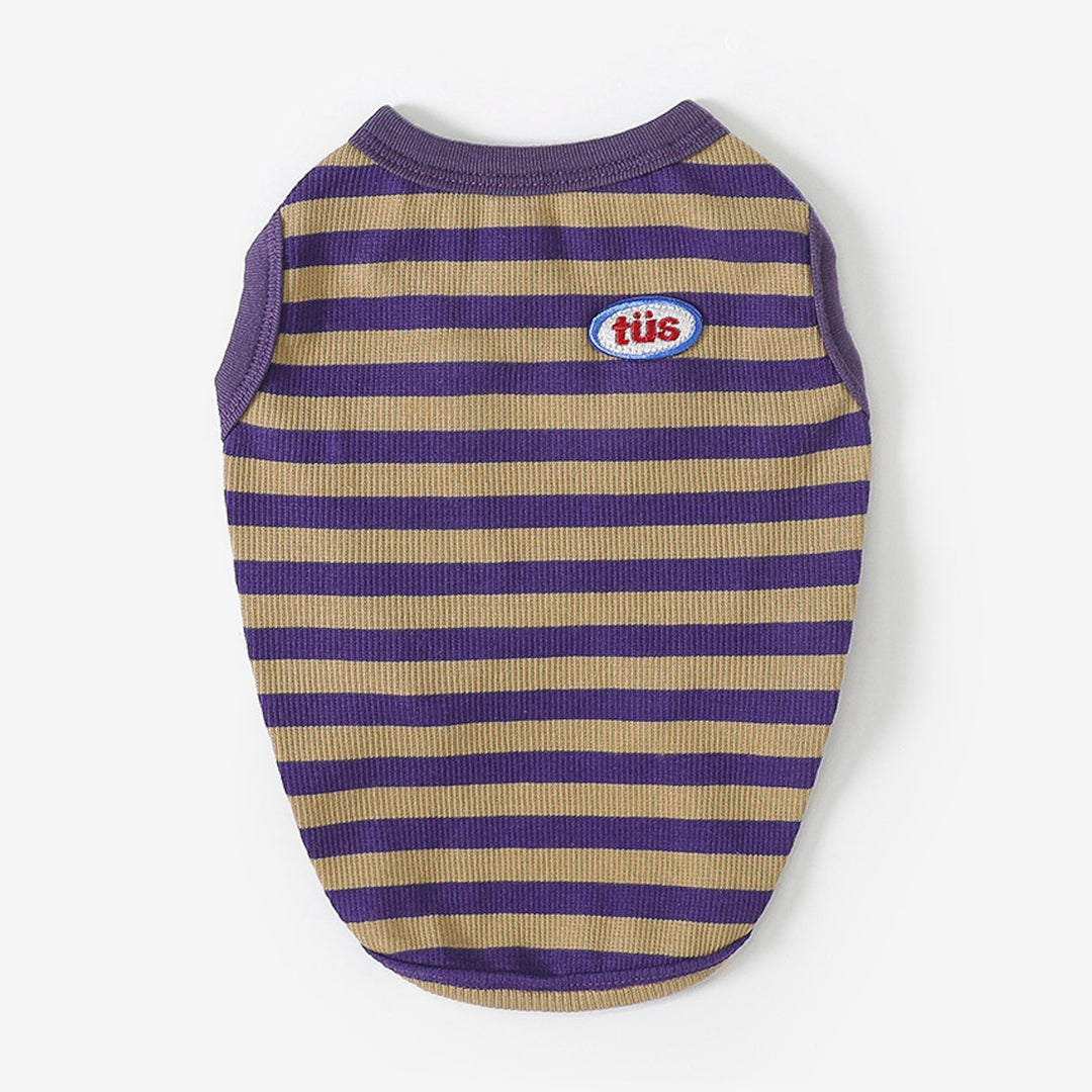 ※予約販売【TUSTUS】Ribbed Stripe Sleeveless（Violet）
