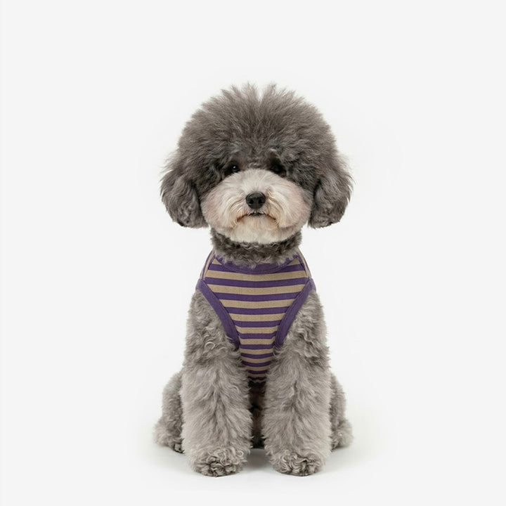 ※予約販売【TUSTUS】Ribbed Stripe Sleeveless（Violet）