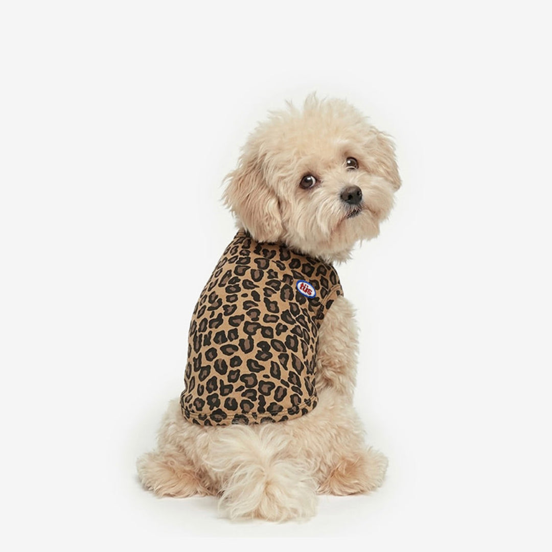 ※予約販売【TUSTUS】Leopard sleeveless（Brown）