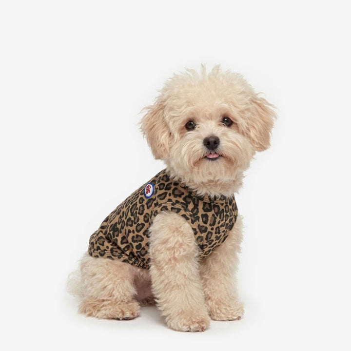 ※予約販売【TUSTUS】Leopard sleeveless（Brown）