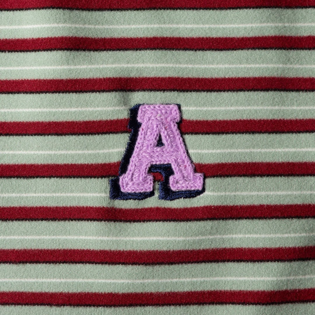 ※予約販売【andblank】A Stitch SoftWarm Stripe Short Sleeve（Green）