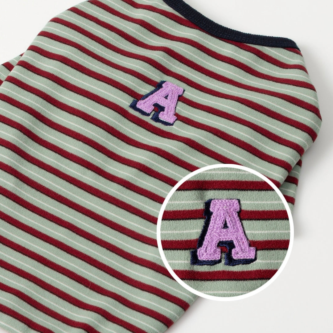 ※予約販売【andblank】A Stitch SoftWarm Stripe Short Sleeve（Green）