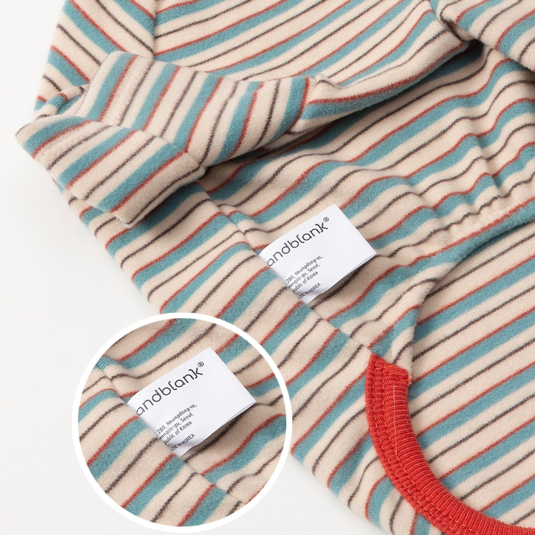 ※予約販売【andblank】A Stitch SoftWarm Stripe Short Sleeve（Ecru）