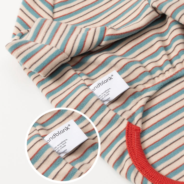 ※予約販売【andblank】A Stitch SoftWarm Stripe Short Sleeve（Ecru）