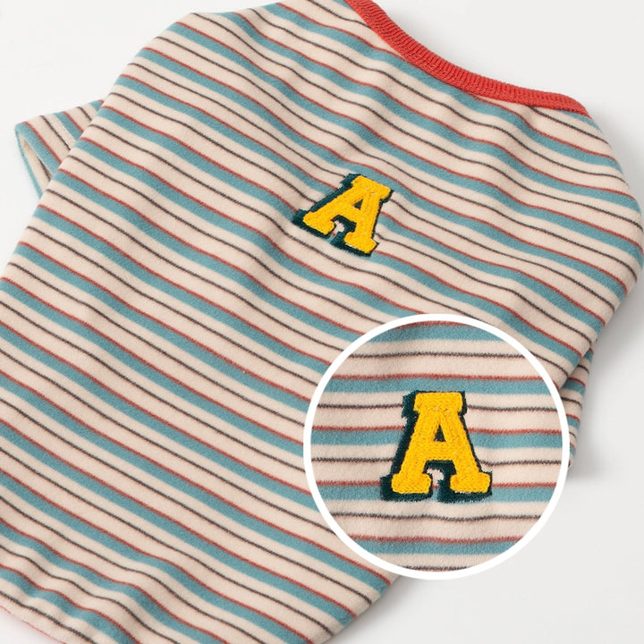 ※予約販売【andblank】A Stitch SoftWarm Stripe Short Sleeve（Ecru）